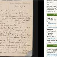 Letter to Darwin